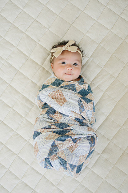 Patchwork Print Muslin Swaddle Blanket
