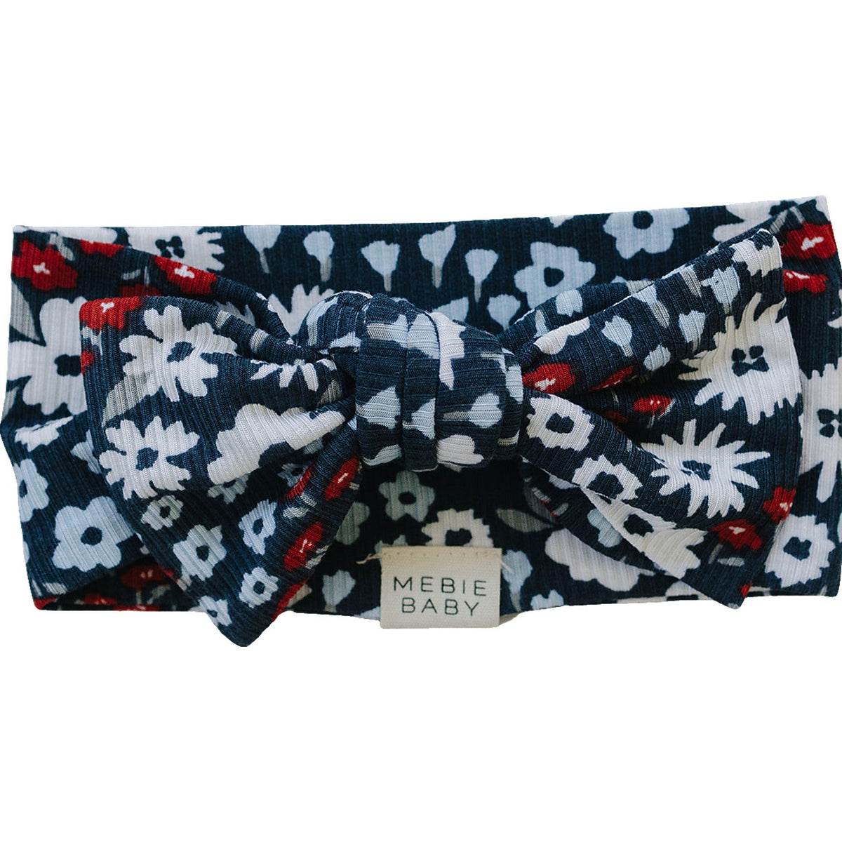 Americana Floral Ribbed Bamboo Head Wrap
