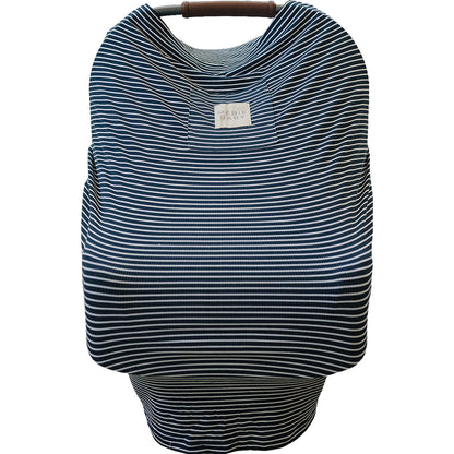 Navy Stripes Ribbed Bamboo Multi-Use Cover