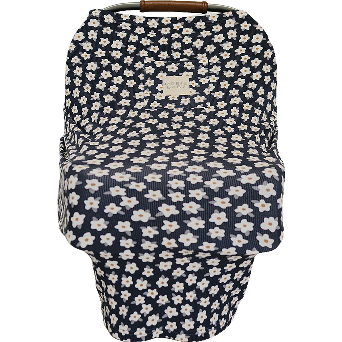 Navy Daisy Ribbed Bamboo Multi-Use Cover