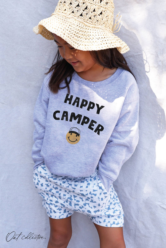 HAPPY CAMPER Toddler Unisex Graphic Sweatshirt