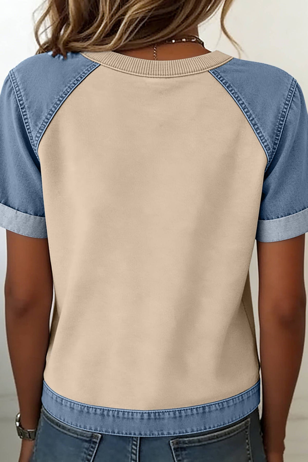 Denim Colorblock Patchwork