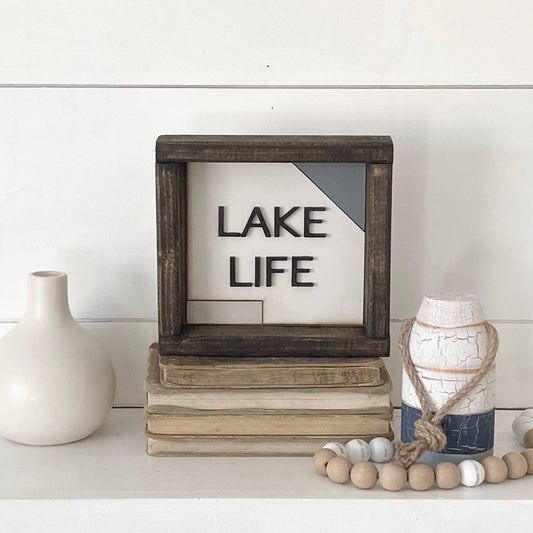 Lake Geometric Art - 3D Wood Art - Lake Life