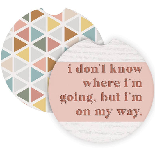 Don’t Know Going Triangles - Car Coasters