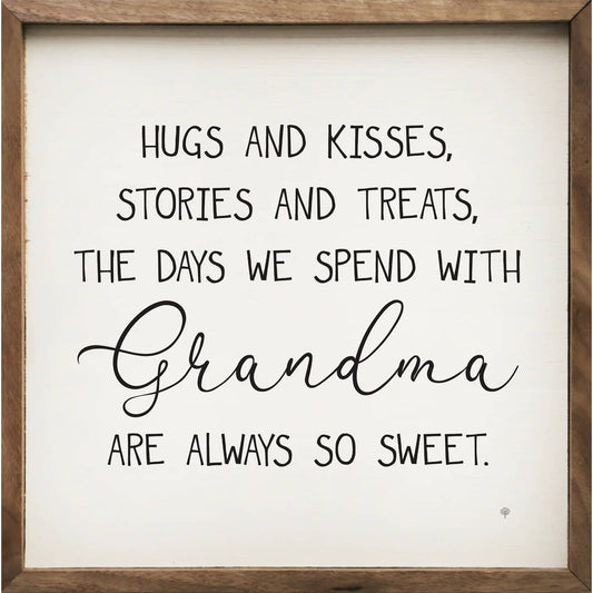 Hugs And Kisses Grandma White