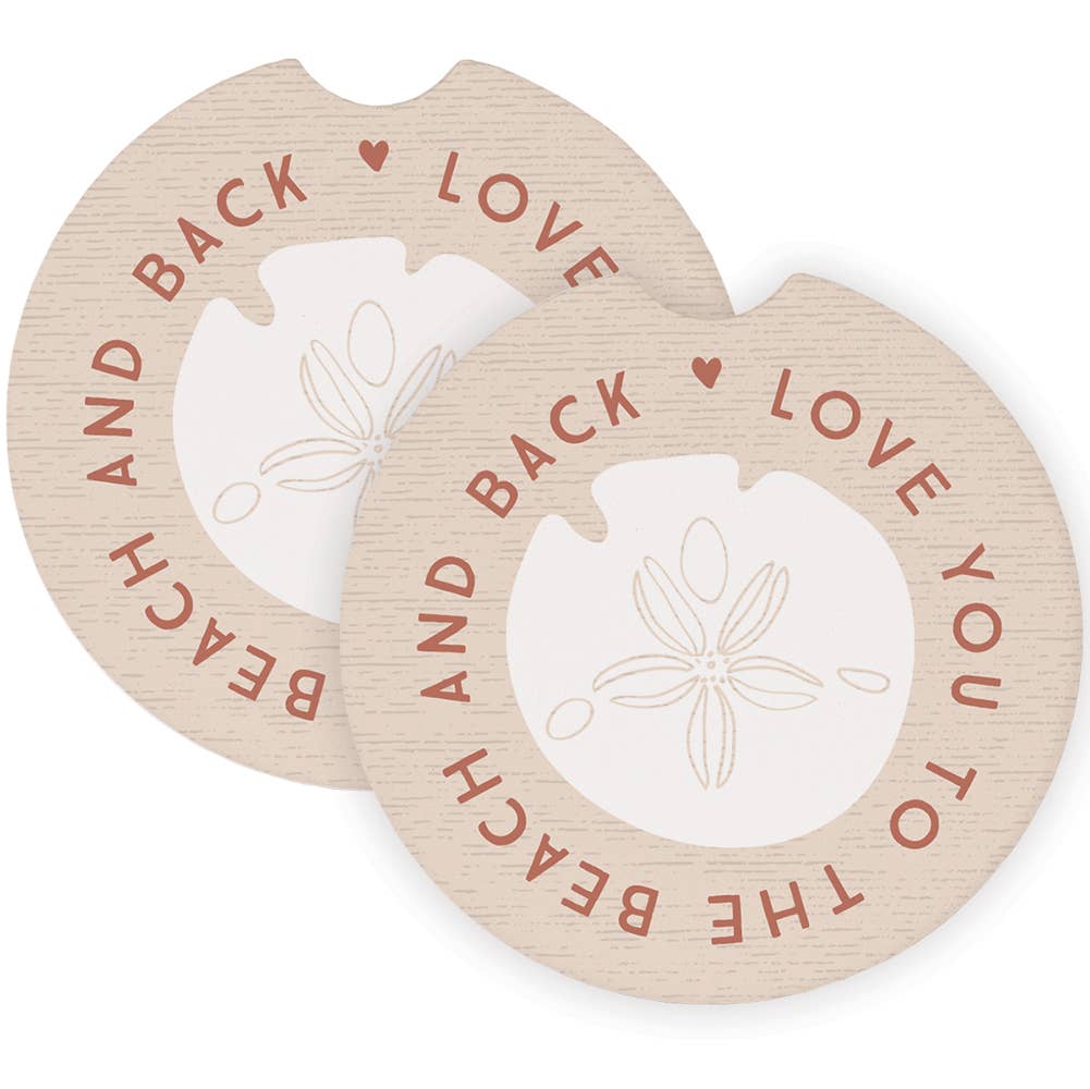 Love Beach Sand Dollar - Car Coasters