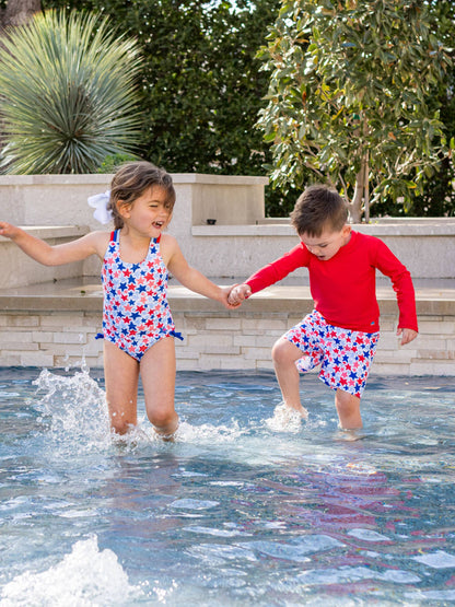 Boys Star-Spangled Swim Trunks