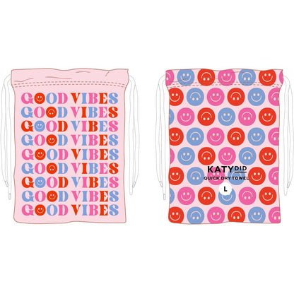 Happy Good Vibes Beach Quick Dry Towel