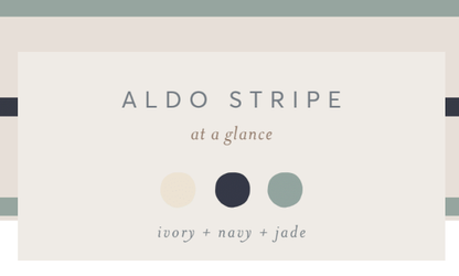 Aldo Stripe / Navy + Jade