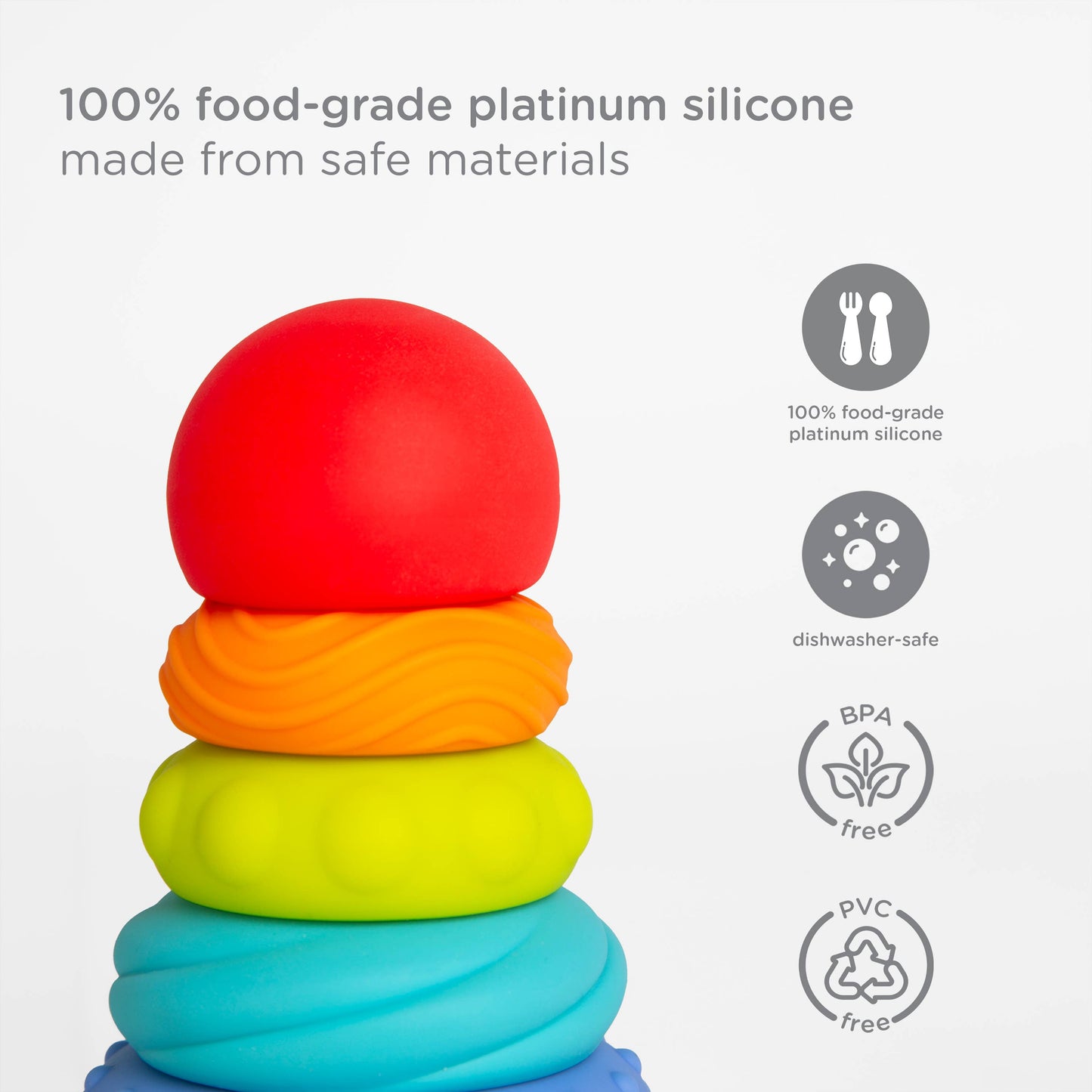 Silicone Teether Tower Toy