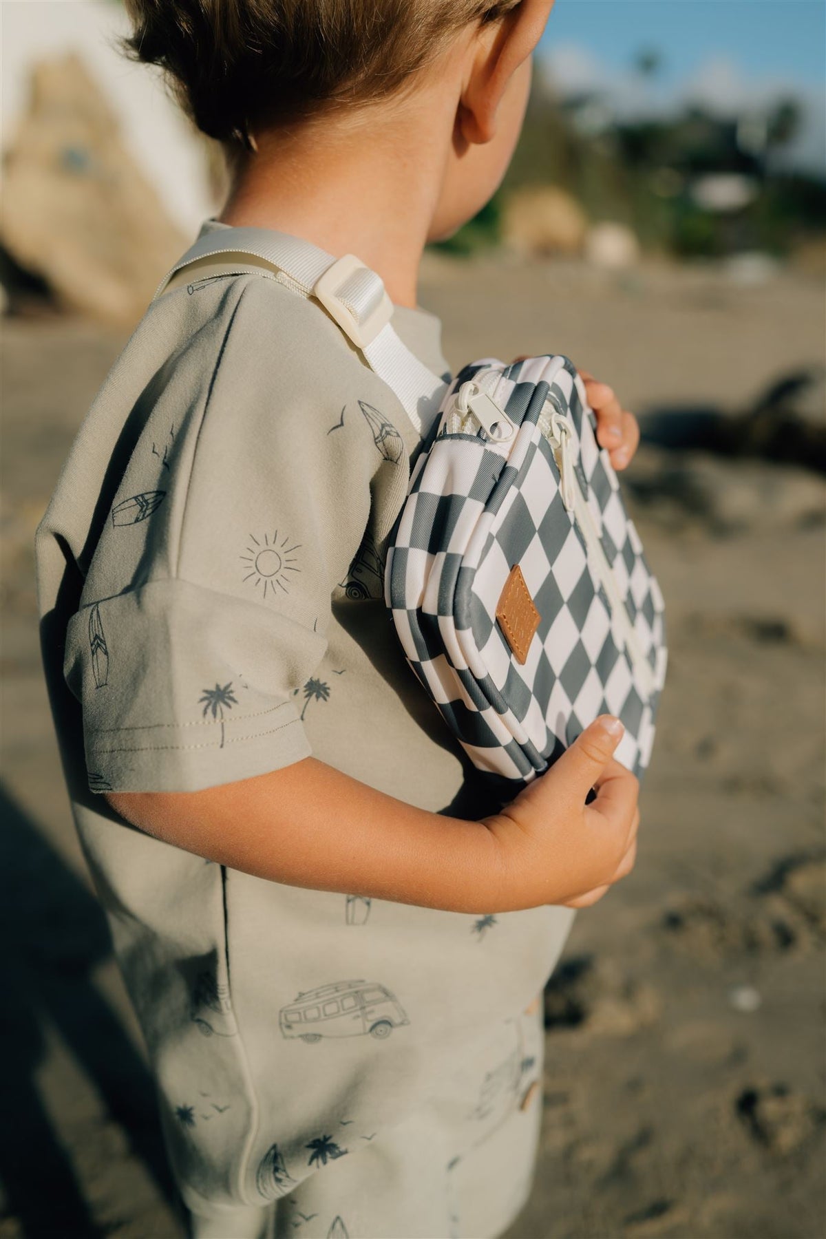 Green Checkered Mini Fanny Pack