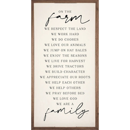 On The Farm We Are Family White